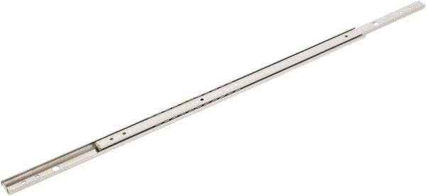 Sugatsune - 17-3/4" Slide Length, 13-11/64" Travel Length, Stainless Steel Ball Bearing Slide - 66 Lb Capacity at Full Extension - Industrial Tool & Supply