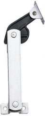 Sugatsune - 136mm OAL x 37mm Wide, 40 Lb Capacity, Spring Loaded Hard Down Lid Stay - Left Side, 4.7mm Mounting Hole Diam, 70° Max Opening, Polished 304 Stainless Steel & Polyacetal - Industrial Tool & Supply