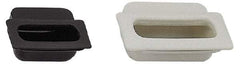 Sugatsune - 82mm Overall Width x 63mm Overall Height, 35mm Recess Depth, Ivory Snap In Recessed Pull - Elastomer, 53mm Recess Height, 72mm Recess Width - Industrial Tool & Supply