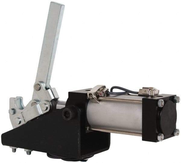Gibraltar - 1,000 Lb Inner Hold Capacity, Vert Mount, Air Power Hold-Down Toggle Clamp - 1/8 NPT Port, 92° Bar Opening, 2-1/4" Height Under Bar - Industrial Tool & Supply