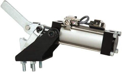 Gibraltar - 500 Lb Inner Hold Capacity, Vert Mount, Air Power Hold-Down Toggle Clamp - 1/8 NPT Port, 92° Bar Opening, 1.38" Height Under Bar - Industrial Tool & Supply