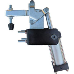 Gibraltar - 600 Lb Inner Hold Capacity, Horiz Mount, Air Power Hold-Down Toggle Clamp - 1/8 NPT Port, 88° Bar Opening, 3.84" Height Under Bar - Industrial Tool & Supply