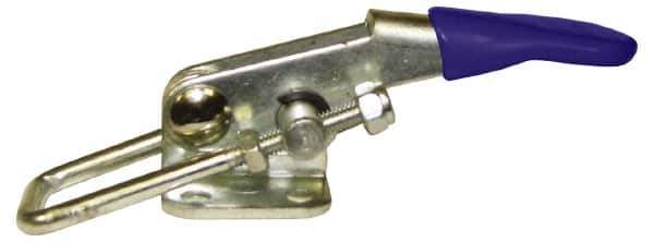 Gibraltar - 360 Lb Capacity, Horizontal, U Hook, Flanged Base, Carbon Steel Pull Action Latch Clamp - 1.81" Drawing Movement, 4" OAL, Straight Handle - Industrial Tool & Supply