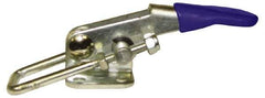 Gibraltar - 360 Lb Capacity, Horizontal, U Hook, Flanged Base, Carbon Steel Pull Action Latch Clamp - 1.81" Drawing Movement, 4" OAL, Straight Handle - Industrial Tool & Supply