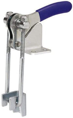 Gibraltar - 500 Lb Capacity, Vertical, U Hook, Flanged Base, Carbon Steel Pull Action Latch Clamp - 1.53" Drawing Movement, 3.35" OAL, Straight Handle - Industrial Tool & Supply