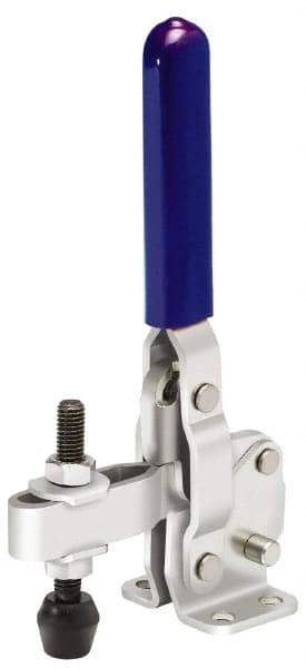 Gibraltar - 375 Lb Holding Capacity, Vertical Handle, Manual Hold Down Toggle Clamp - 62° Handle Movement, 115° Bar Opening, U-Bar, Flanged Base, Carbon Steel - Industrial Tool & Supply