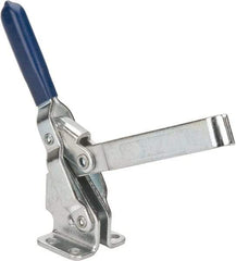 Gibraltar - 350 Lb Holding Capacity, Vertical Handle, Manual Hold Down Toggle Clamp - 62° Handle Movement, 115° Bar Opening, U-Bar, Flanged Base, Carbon Steel - Industrial Tool & Supply