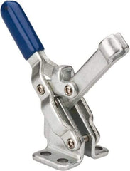 Gibraltar - 200 Lb Holding Capacity, Vertical Handle, Manual Hold Down Toggle Clamp - 64° Handle Movement, 104° Bar Opening, Solid Bar, Flanged Base, Carbon Steel - Industrial Tool & Supply