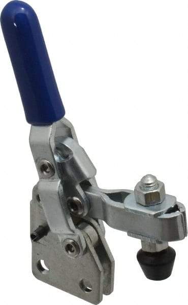 Gibraltar - 100 Lb Holding Capacity, Vertical Handle, Manual Hold Down Toggle Clamp - 60° Handle Movement, 110° Bar Opening, U-Bar, Straight Base, Carbon Steel - Industrial Tool & Supply