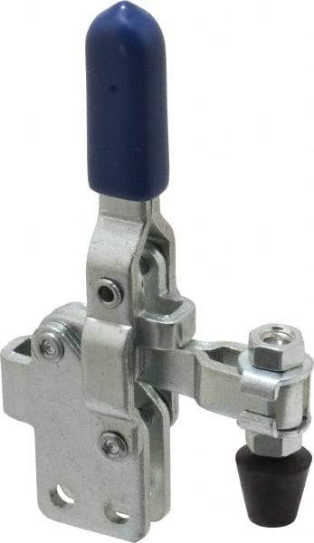Gibraltar - 200 Lb Holding Capacity, Vertical Handle, Manual Hold Down Toggle Clamp - 64° Handle Movement, 104° Bar Opening, U-Bar, Straight Base, Carbon Steel - Industrial Tool & Supply