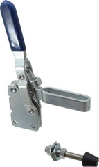 Gibraltar - 600 Lb Holding Capacity, Vertical Handle, Manual Hold Down Toggle Clamp - 58° Handle Movement, 106° Bar Opening, U-Bar, Straight Base, Carbon Steel - Industrial Tool & Supply