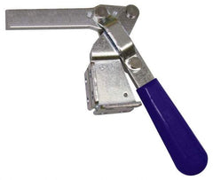 Gibraltar - 375 Lb Holding Capacity, Vertical Handle, Manual Hold Down Toggle Clamp - 60° Handle Movement, 185° Bar Opening, Solid Bar, Flanged Base, Carbon Steel - Industrial Tool & Supply