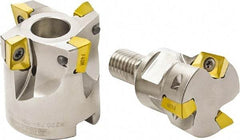 Seco - 63mm Cut Diam, 22mm Arbor Hole, 7mm Max Depth of Cut, 94° Indexable Chamfer & Angle Face Mill - 5 Inserts, XO.. 1204 Insert, Right Hand Cut, Through Coolant, Series R220.79 - Industrial Tool & Supply