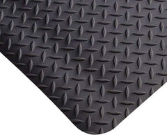 PRO-SAFE - 6' Long x 2' Wide, Dry Environment, Anti-Fatigue Matting - Black, Vinyl with Vinyl Sponge Base, Beveled on 4 Sides - Industrial Tool & Supply