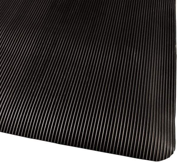 PRO-SAFE - 3' Long x 2' Wide, Dry Environment, Anti-Fatigue Matting - Black, Vinyl with Vinyl Sponge Base, Beveled on 4 Sides - Industrial Tool & Supply