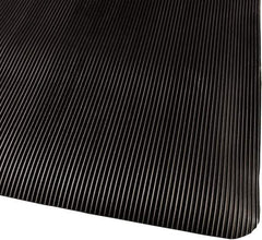 PRO-SAFE - 5' Long x 3' Wide, Dry Environment, Anti-Fatigue Matting - Black, Vinyl with Vinyl Sponge Base, Beveled on 4 Sides - Industrial Tool & Supply