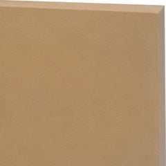 Made in USA - 3/8" Thick x 1' Wide x 1' Long, Kevlar/Nylon Sheet - Mustard Yellow, Rockwell R-115 Hardness, ±0.002 Tolerance - Industrial Tool & Supply