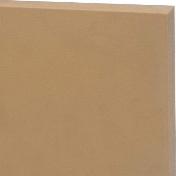 Made in USA - 1/4" Thick x 1' Wide x 2' Long, Kevlar/Nylon Sheet - Mustard Yellow, Rockwell R-115 Hardness, ±0.002 Tolerance - Industrial Tool & Supply
