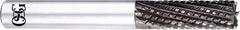 OSG - 3/8" Diam, 1-1/2" LOC, Square End, Solid Carbide Diamond Pattern Router Bit - 4" OAL, 3/8" Shank Diam, Use on Carbon Fiber, Honeycomb Core, Carbon - Industrial Tool & Supply