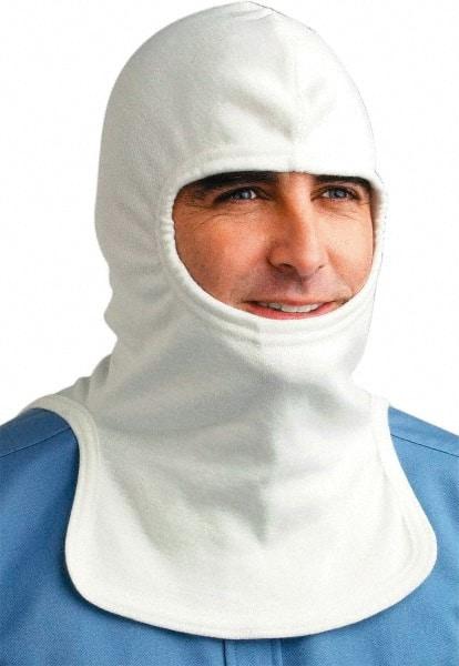 PRO-SAFE - Universal Size, Flame Resistant, Nomex Hood - 2 HRC, 10 Cal/Square cm, White - Industrial Tool & Supply