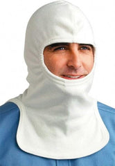PRO-SAFE - Universal Size, Flame Resistant, Nomex Hood - 2 HRC, 10 Cal/Square cm, White - Industrial Tool & Supply
