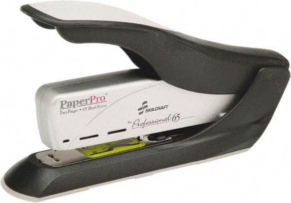 Ability One - 65 Sheet Desktop Stapler - Black & Silver - Industrial Tool & Supply