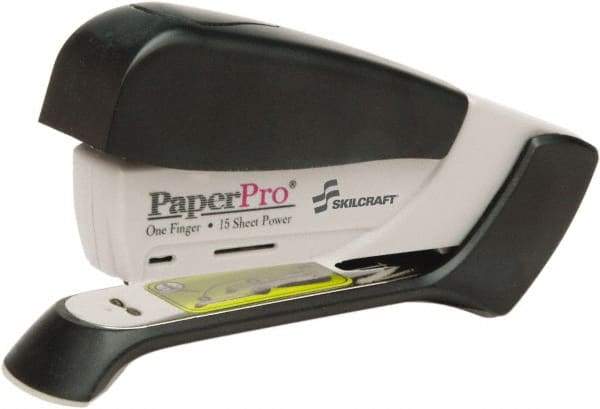 Ability One - 15 Sheet Desktop Stapler - Black, Gray - Industrial Tool & Supply