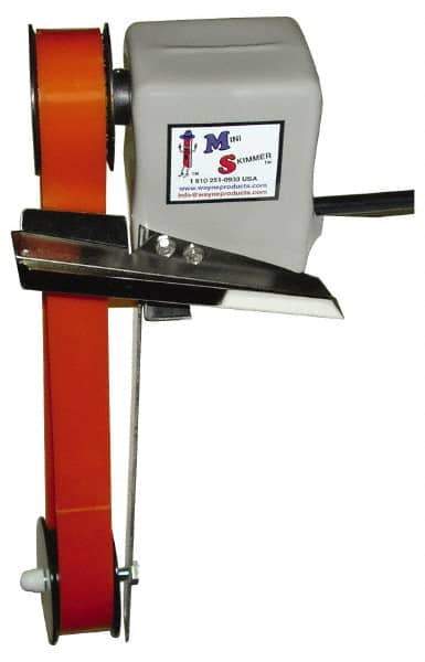 Mini-Skimmer - 12" Reach, 0.25 GPH Oil Removal Capacity, 115 Max Volt Rating, Belt Oil Skimmer - 40 to 125°F - Industrial Tool & Supply