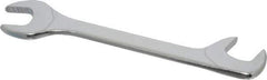 Facom - 13mm Stubby Extra Thin Open End Wrench - 4-23/32" OAL, Double End, Satin Finish, 15° & 75° Head Angle - Industrial Tool & Supply