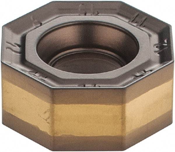 Iscar - ONMU050505 Grade IC5100 Carbide Milling Insert - TiCN/Al2O3 Finish, 0.2047" Thick, 13mm Inscribed Circle, 0.5mm Corner Radius - Industrial Tool & Supply