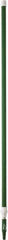 Vikan - 115 x 1-1/4" Aluminum Squeegee Handle - European Threaded Connection, Green, Telescoping - Industrial Tool & Supply