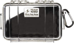 Pelican Products, Inc. - 5-1/16" Wide x 3-1/8" High, Clamshell Hard Case - Clear/Black, Polycarbonate - Industrial Tool & Supply