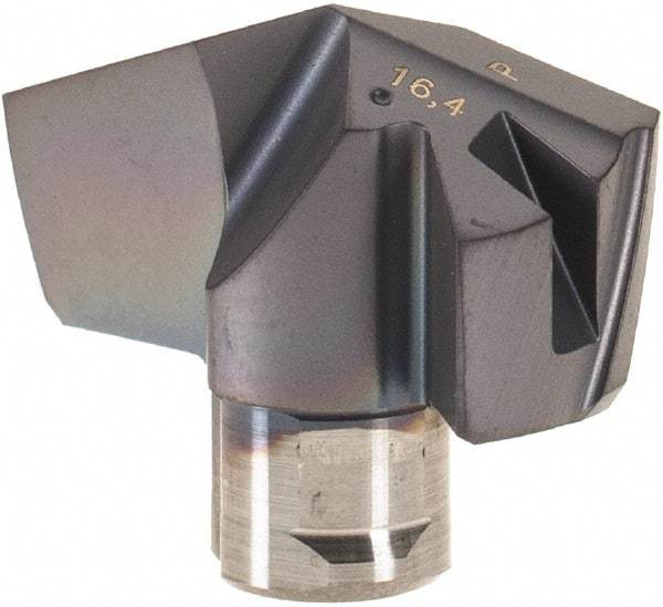 Iscar - Series ICP, 16.41mm Diam Grade IC908 140° Replaceable Drill Tip - Carbide, TiAlN Finish, 16 Seat Size - Industrial Tool & Supply