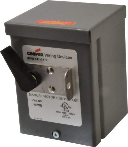 Cooper Wiring Devices - Steel Pushbutton Switch Enclosure - 3 NEMA Rated - Industrial Tool & Supply