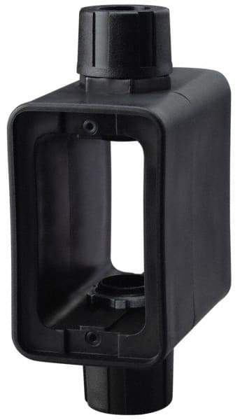 Cooper Wiring Devices - 1 Gang, Thermoplastic Rectangle Portable Outlet Box - 6-1/2" Overall Height x 4-1/4" Overall Width x 2-5/8" Overall Depth, Weather Resistant - Industrial Tool & Supply