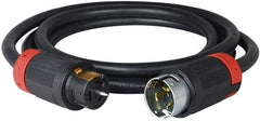 Cooper Wiring Devices - 50', 6/4 Gauge/Conductors, Black Industrial Extension Cord - 1 Receptacle, 50 Amps, 125/250 VAC, UL SOOW, NEMA 14-30R - Industrial Tool & Supply