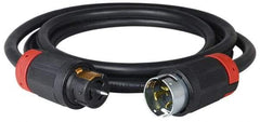 Cooper Wiring Devices - 100', 6/4 Gauge/Conductors, Black Industrial Extension Cord - 1 Receptacle, 50 Amps, 125/250 VAC, UL SOOW, NEMA 14-30R - Industrial Tool & Supply