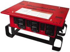 Cooper Wiring Devices - 8 Outlet, 125/240 Volt, 50 Amp Rating, Stand Alone Unit, Automatic, Industrial Distribution Center - Reinforced Metal Housing, 3 Front Outlets, Power Distribution Center with GFCI Protection - Industrial Tool & Supply