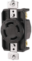 Cooper Wiring Devices - 120/208 VAC, 30 Amp, NonNEMA, Receptacle - 4 Poles, 4 Wire, Female End, Black - Industrial Tool & Supply