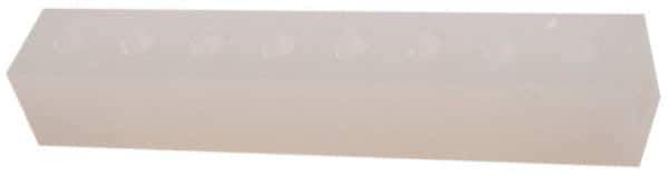 Made in USA - 3/8" Inlet, 1/4" Outlet Manifold - 7.63" Long x 1-1/4" Wide x 1-1/4" High, 0.2" Mount Hole, 2 Inlet Ports, 8 Outlet Ports - Industrial Tool & Supply