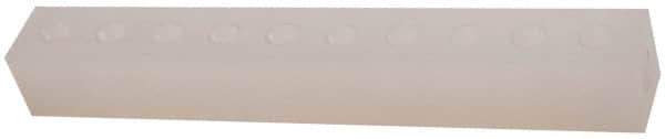 Made in USA - 3/8" Inlet, 1/4" Outlet Manifold - 9.38" Long x 1-1/4" Wide x 1-1/4" High, 0.2" Mount Hole, 2 Inlet Ports, 10 Outlet Ports - Industrial Tool & Supply