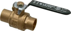 Legend Valve - 3/4" Pipe, Full Port, Brass Full Port Ball Valve - Bi-Directional, Sweat Ends, Quarter Turn Handle, 600 WOG, 150 WSP - Industrial Tool & Supply