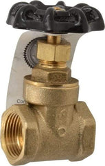 Legend Valve - 3/4" Pipe, Class 200, FNPT x FNPT Brass Solid Wedge Gate Valve - 200 WOG, 1 WSP, Bolted Bonnet, For Use with Potable Water Applications - Industrial Tool & Supply