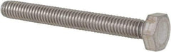 Value Collection - M4x0.70mm Metric Coarse, 35mm Length Under Head Hex Head Cap Screw - Fully Threaded, Grade 18-8 & Austenitic A2 Stainless Steel, Uncoated, 7mm Hex - Industrial Tool & Supply