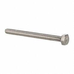 Value Collection - M4x0.70mm Metric Coarse, 50mm Length Under Head Hex Head Cap Screw - Fully Threaded, Grade 18-8 & Austenitic A2 Stainless Steel, Uncoated, 7mm Hex - Industrial Tool & Supply