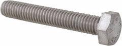 Value Collection - M5x0.80mm Metric Coarse, 30mm Length Under Head Hex Head Cap Screw - Fully Threaded, Grade 18-8 & Austenitic A2 Stainless Steel, Uncoated, 8mm Hex - Industrial Tool & Supply