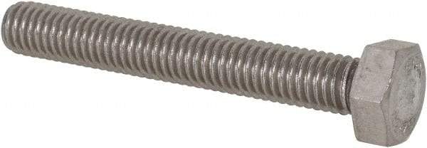 Value Collection - M5x0.80mm Metric Coarse, 35mm Length Under Head Hex Head Cap Screw - Fully Threaded, Grade 18-8 & Austenitic A2 Stainless Steel, Uncoated, 8mm Hex - Industrial Tool & Supply