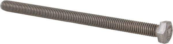 Value Collection - M5x0.80mm Metric Coarse, 75mm Length Under Head Hex Head Cap Screw - Fully Threaded, Grade 18-8 & Austenitic A2 Stainless Steel, Uncoated, 8mm Hex - Industrial Tool & Supply