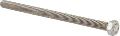 Value Collection - M5x0.80mm Metric Coarse, 80mm Length Under Head Hex Head Cap Screw - Fully Threaded, Grade 18-8 & Austenitic A2 Stainless Steel, Uncoated, 8mm Hex - Industrial Tool & Supply