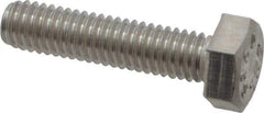 Value Collection - M6x1.00mm Metric Coarse, 22mm Length Under Head Hex Head Cap Screw - Fully Threaded, Grade 18-8 & Austenitic A2 Stainless Steel, Uncoated, 10mm Hex - Industrial Tool & Supply